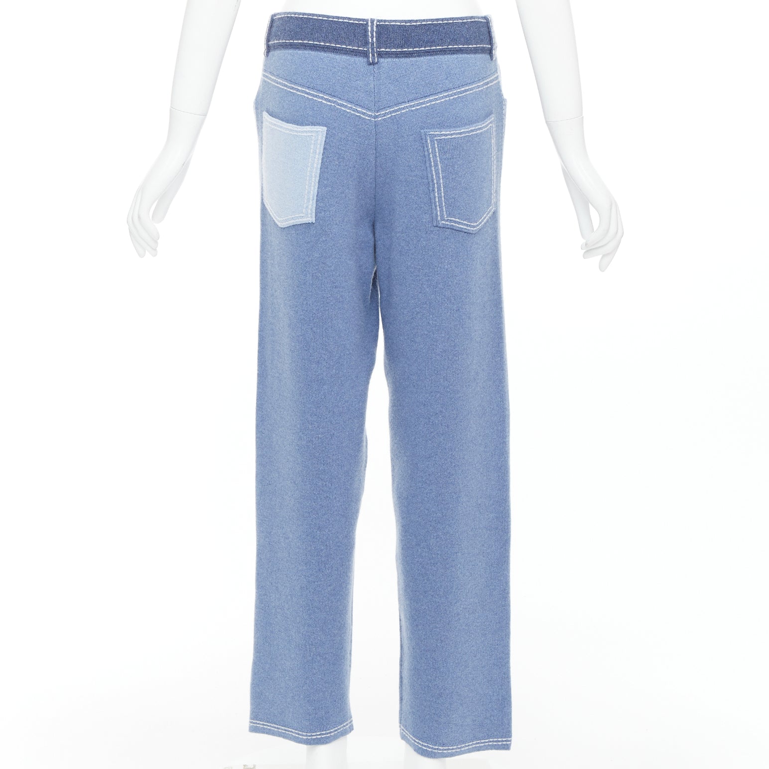 Barrie Topstitch Knit Pants - Back view