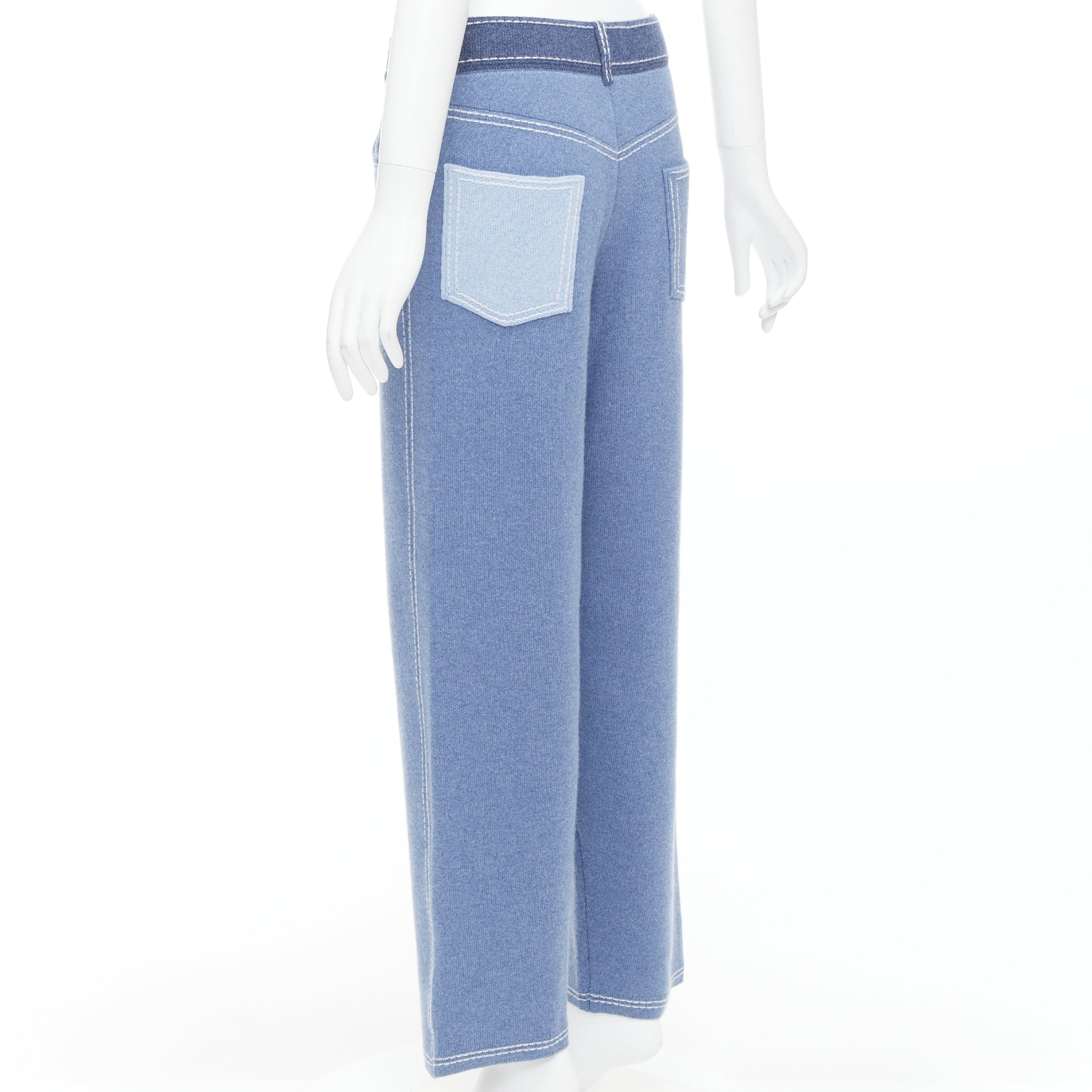Barrie Topstitch Knit Pants - Side view