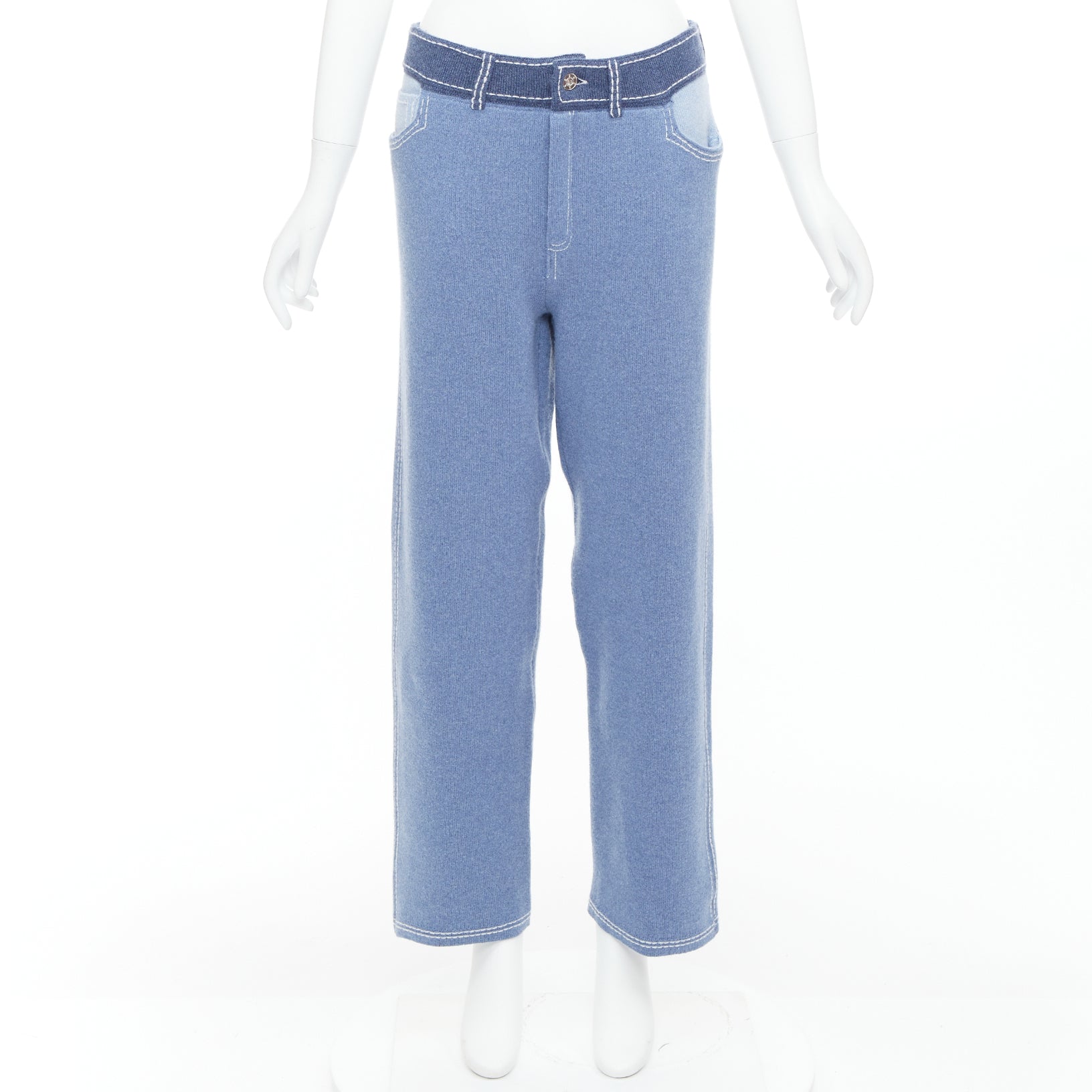 Barrie Topstitch Knit Pants - Image 11