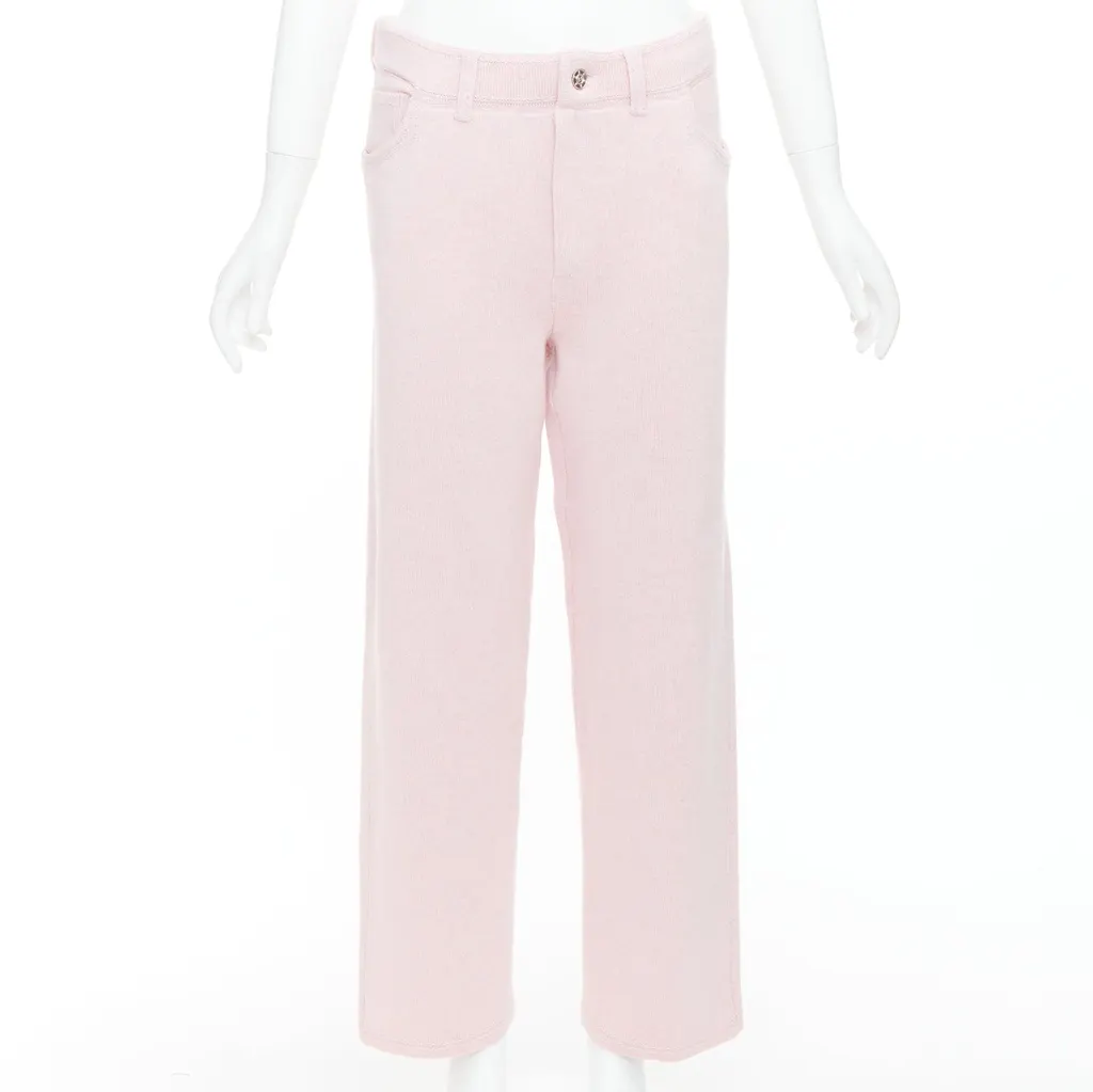 Barrie Pink Knit Pants Pink Cashmere Very good - Front View