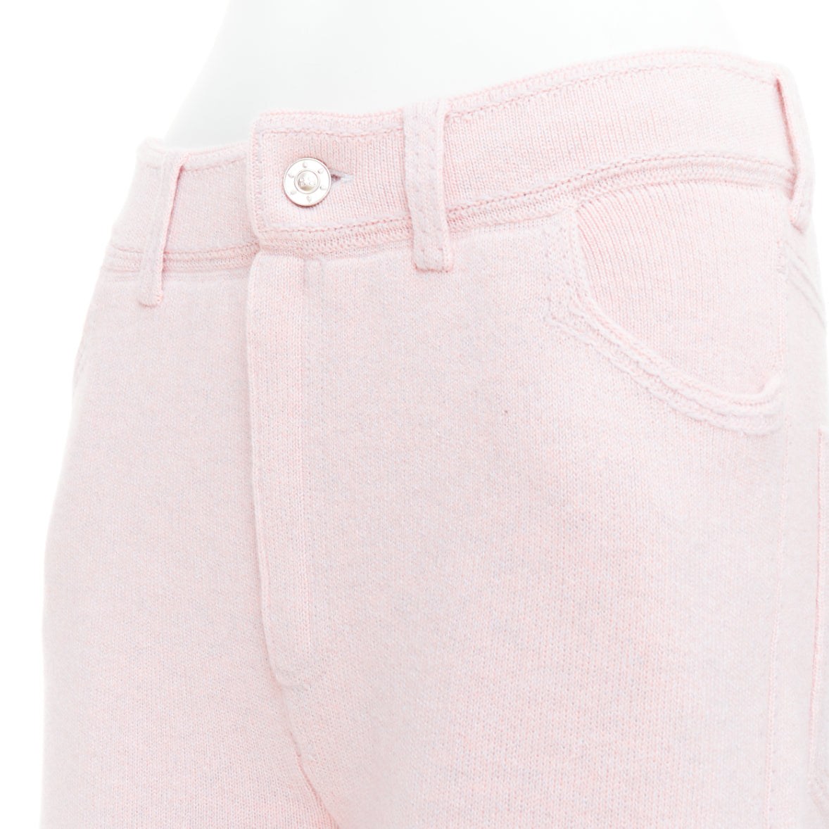 Barrie Pink Knit Pants - Back view