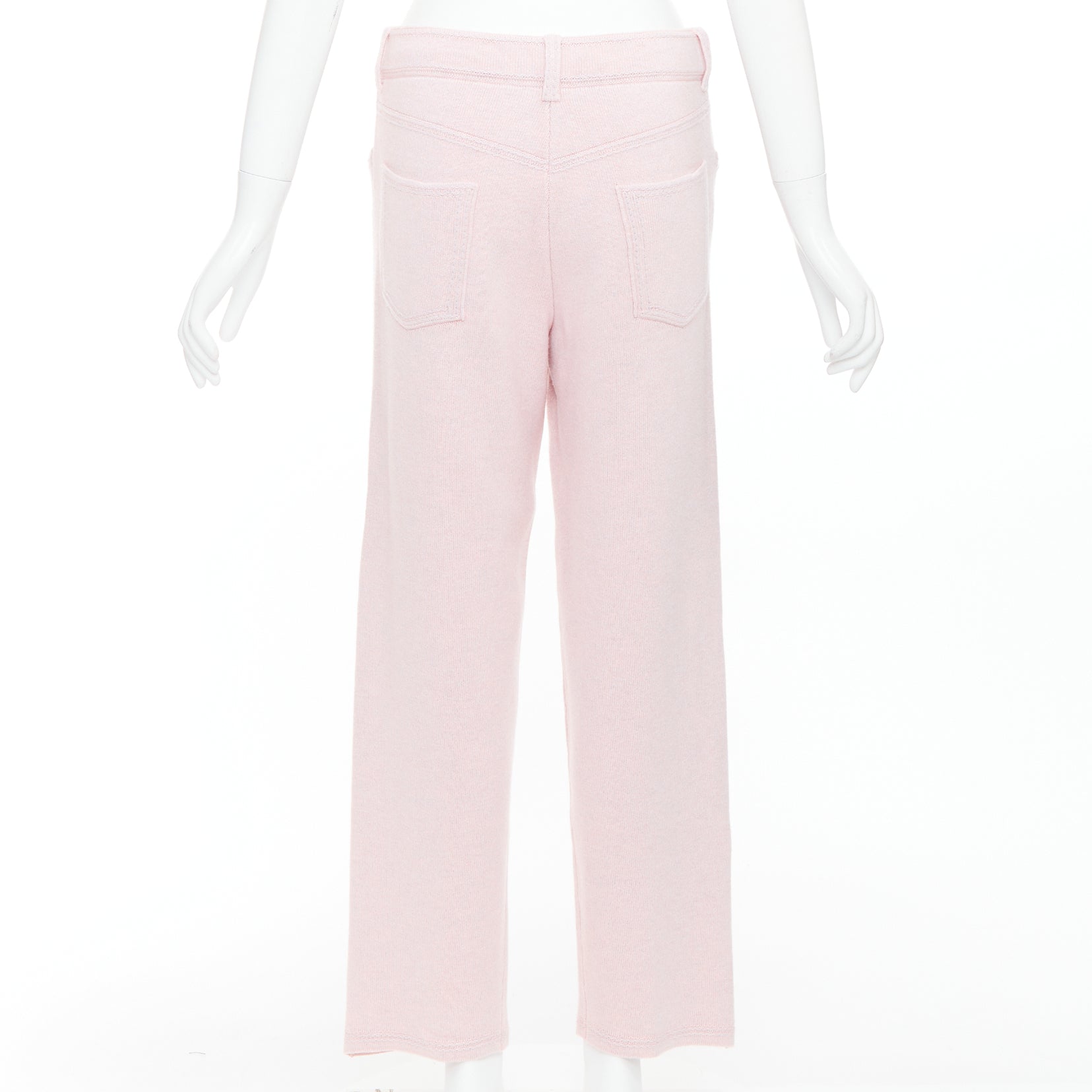 Barrie Pink Knit Pants - Side view