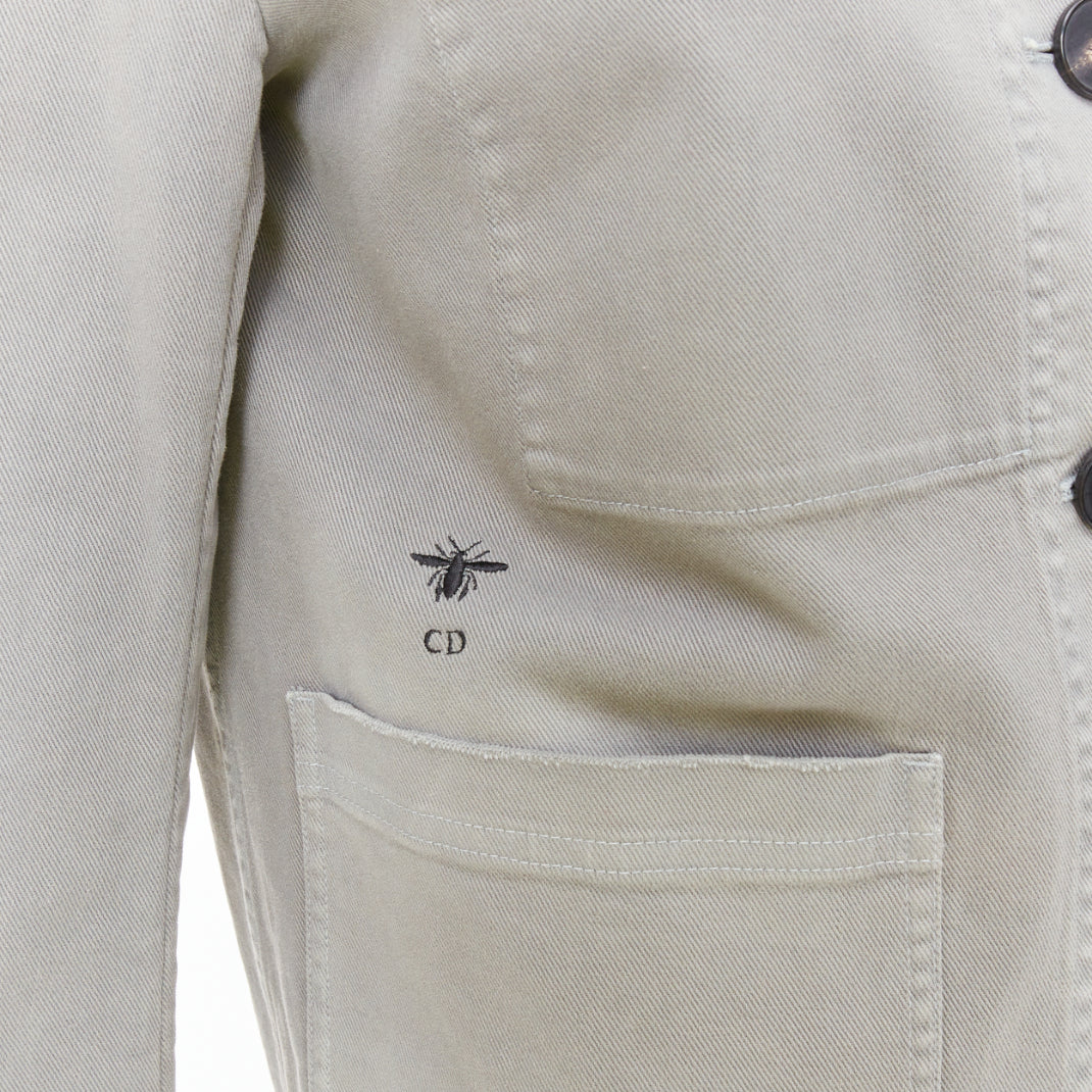 Dior Grey Denim Chore Jacket - Back view