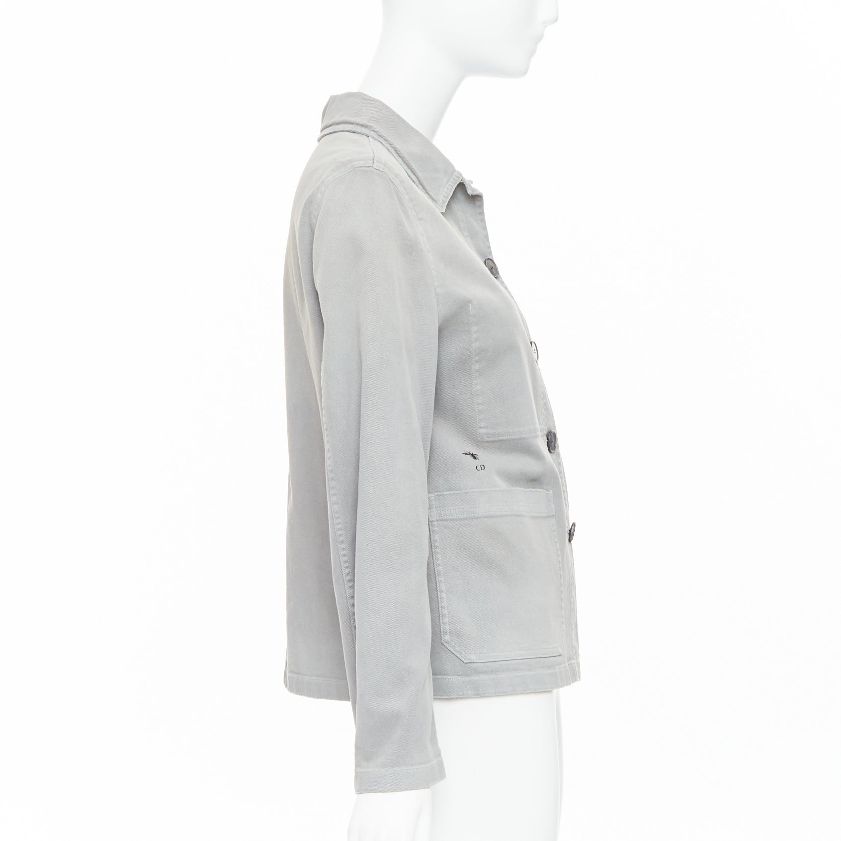 Dior Grey Denim Chore Jacket - Side view