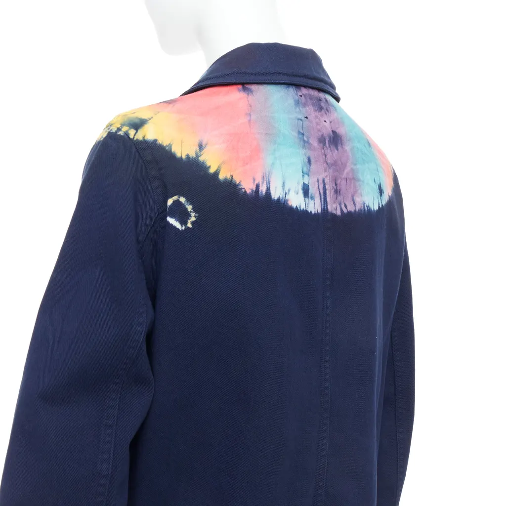 Dior Rainbow Tie-Dye Jacket Blue Cotton Very good - Back View