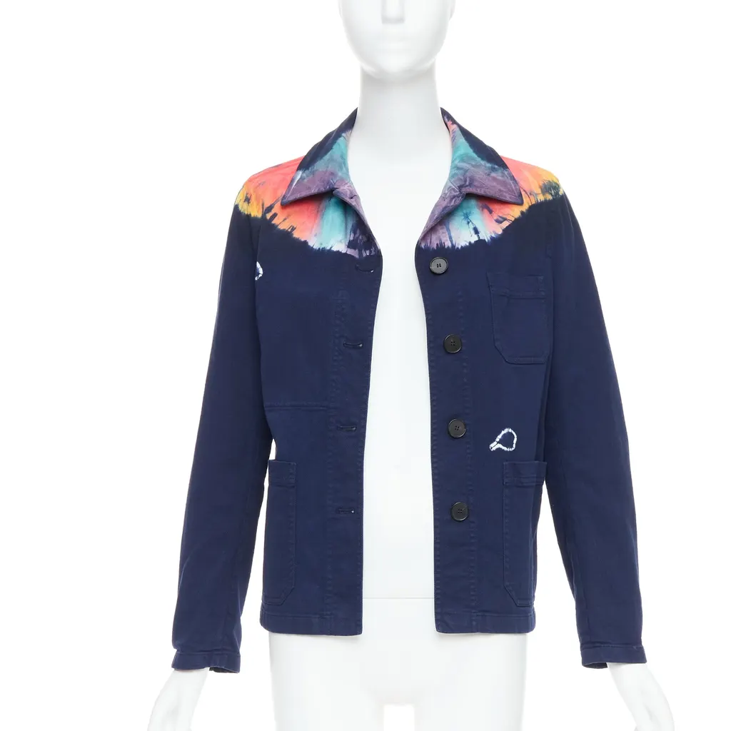 Dior Rainbow Tie-Dye Jacket Blue Cotton Very good - Inside View