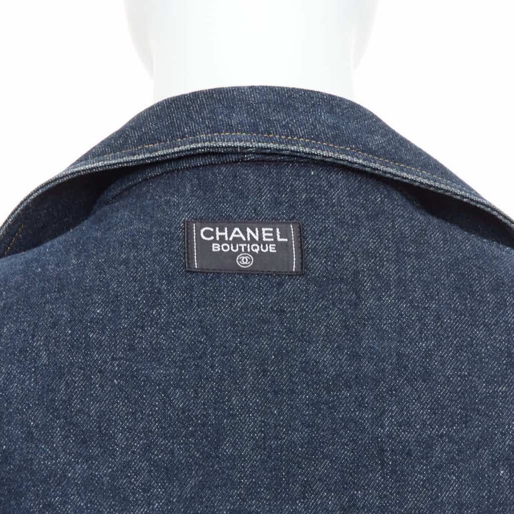 Chanel Indigo Denim Blazer - Back view