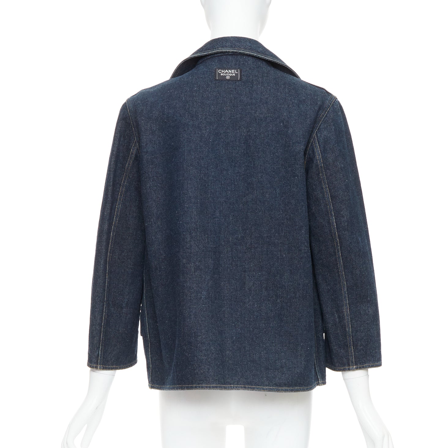Chanel Indigo Denim Blazer - Side view