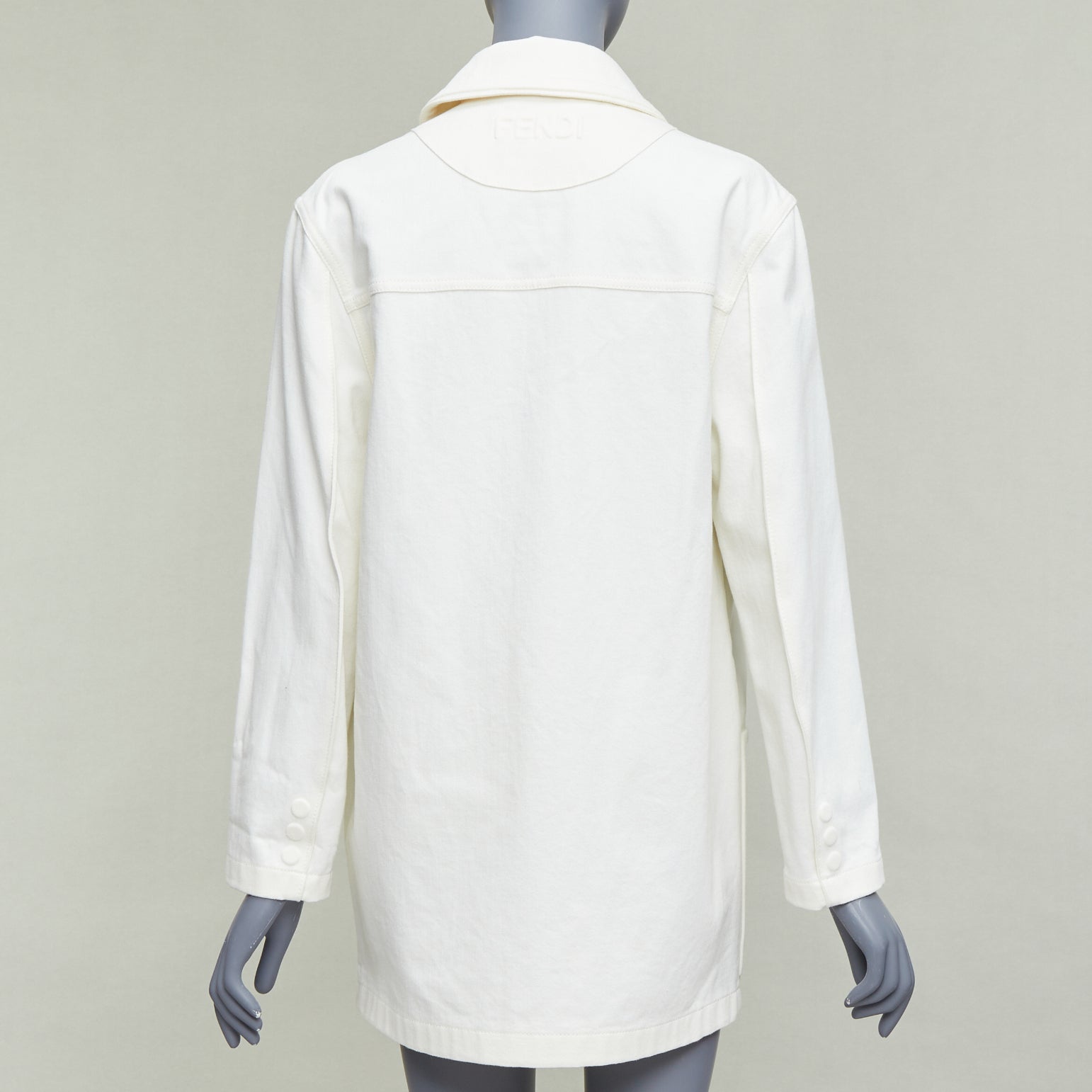 Fendi Cream Trompe Denim Jacket - Detail 1