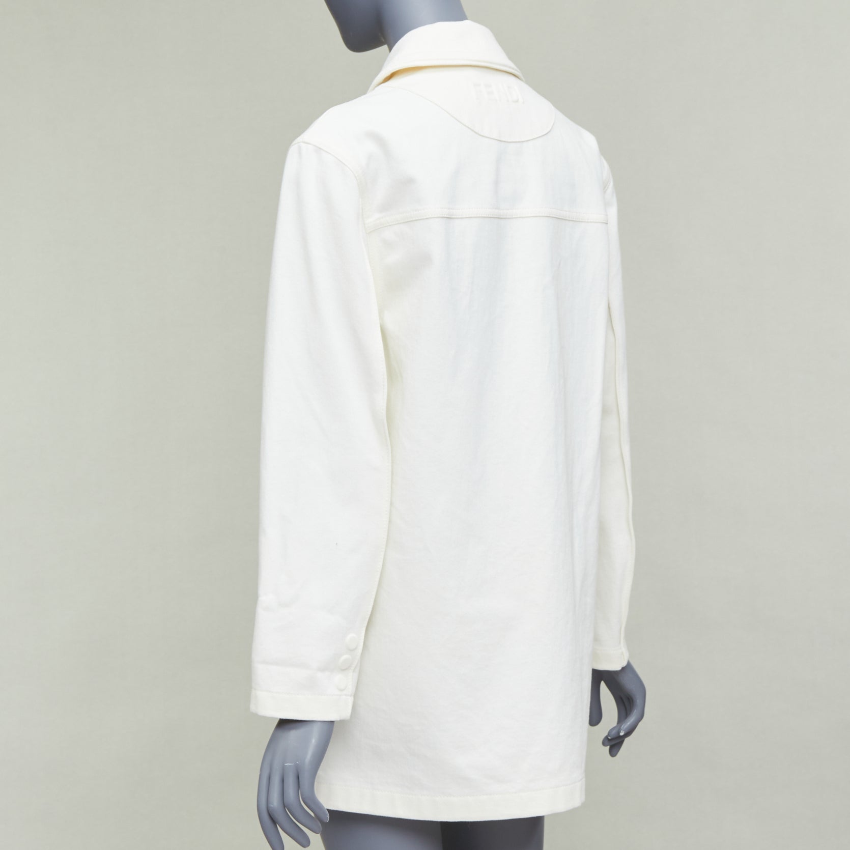 Fendi Cream Trompe Denim Jacket - Detail 2