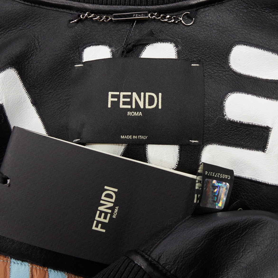 Fendi Black Fur Bomber Jacket - Image 11