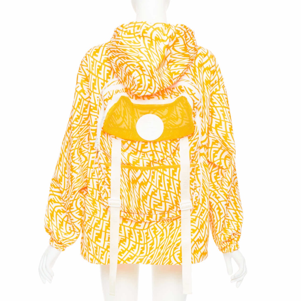 Fendi Yellow Swirl Print Windbreaker