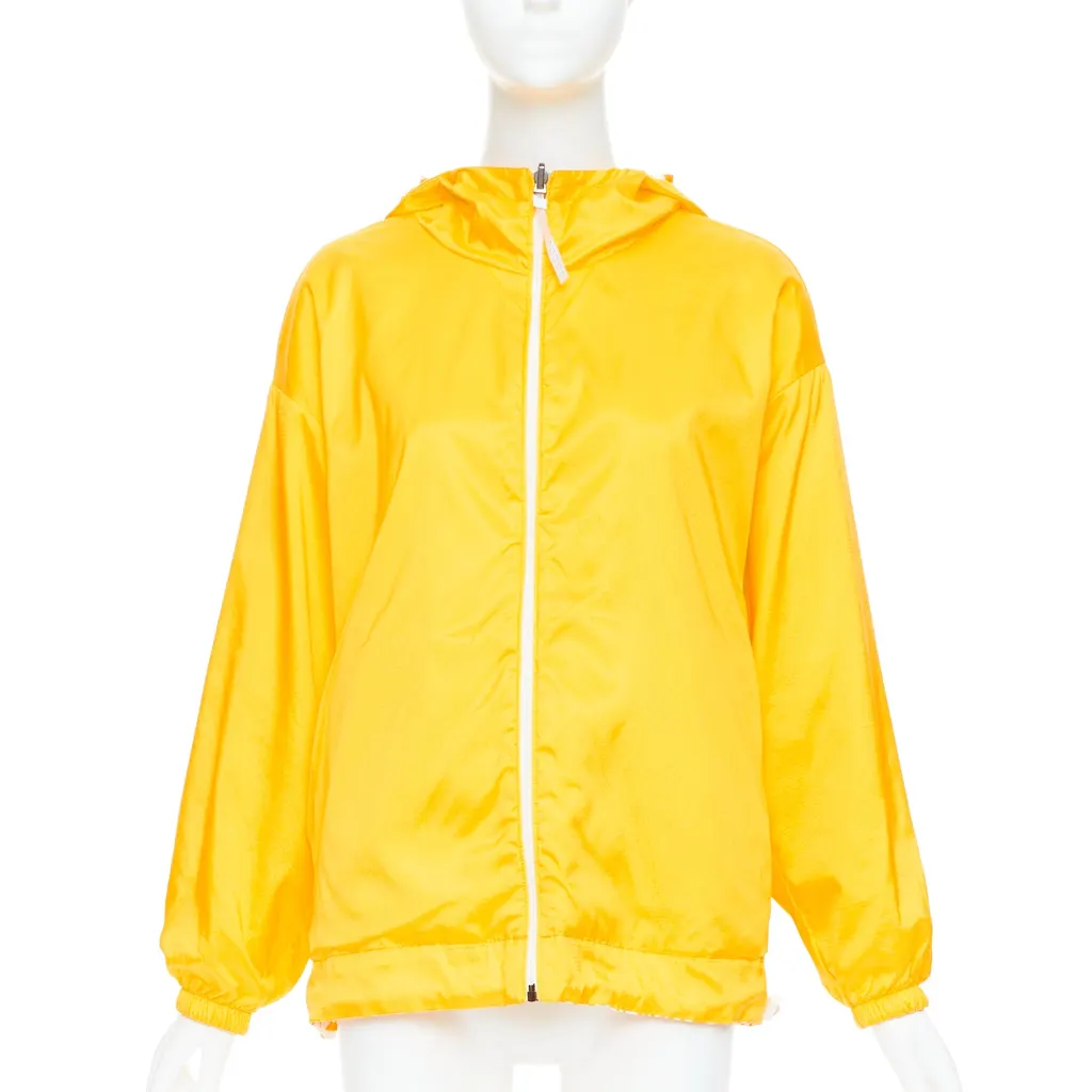 Fendi Yellow Swirl Print Windbreaker Yellow Polyamide Very good - Back View