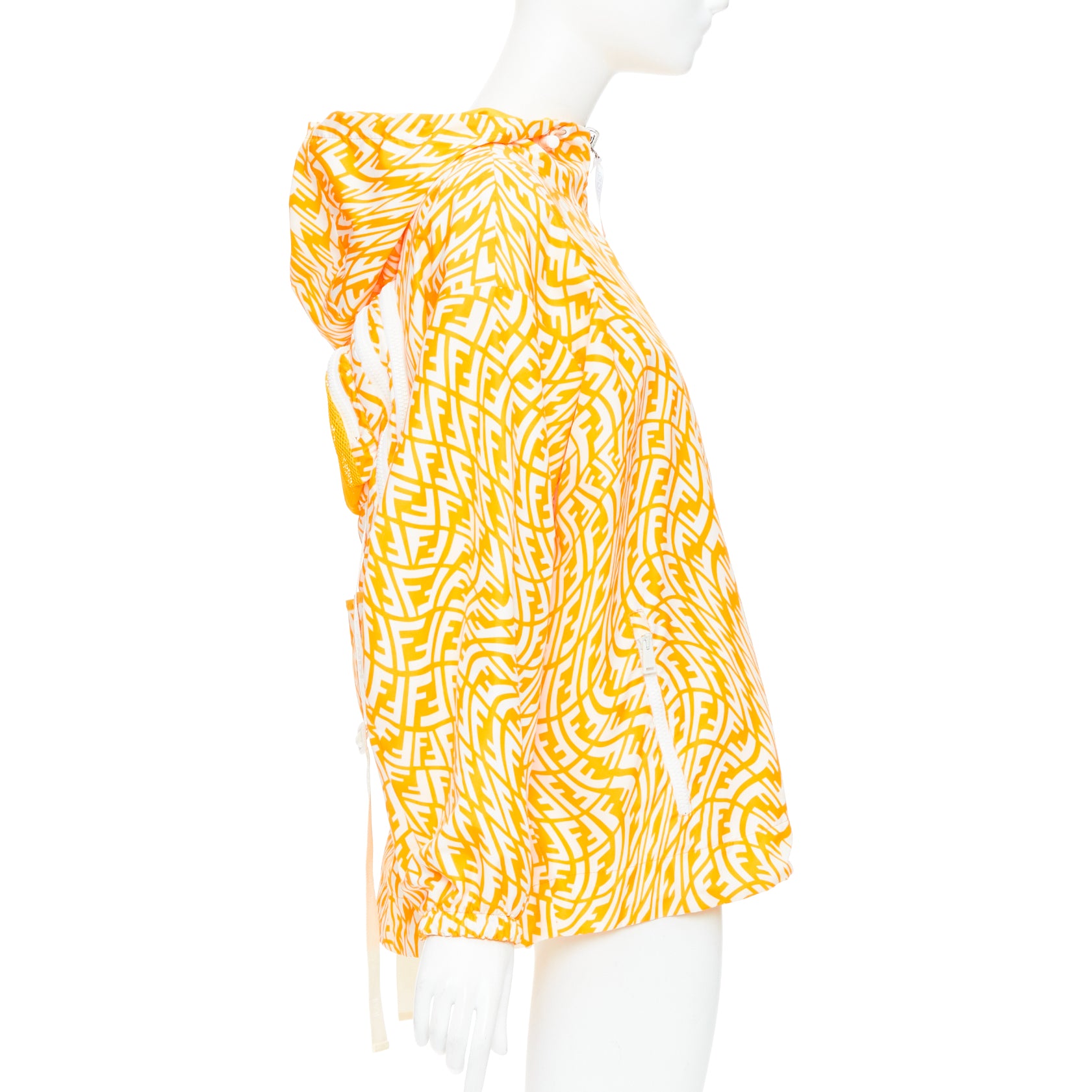 Fendi Yellow Swirl Print Windbreaker - Side view