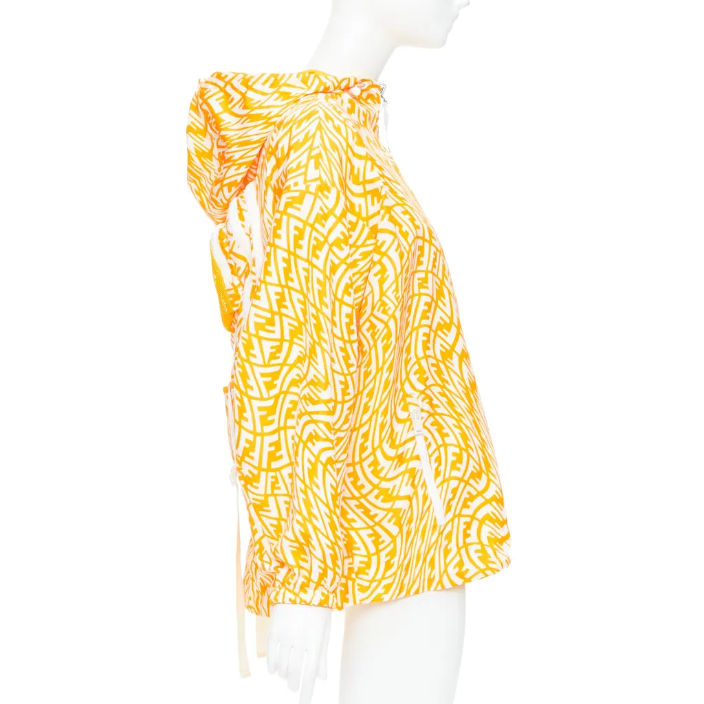 Fendi Yellow Swirl Print Windbreaker Yellow Polyamide Very good - Box View