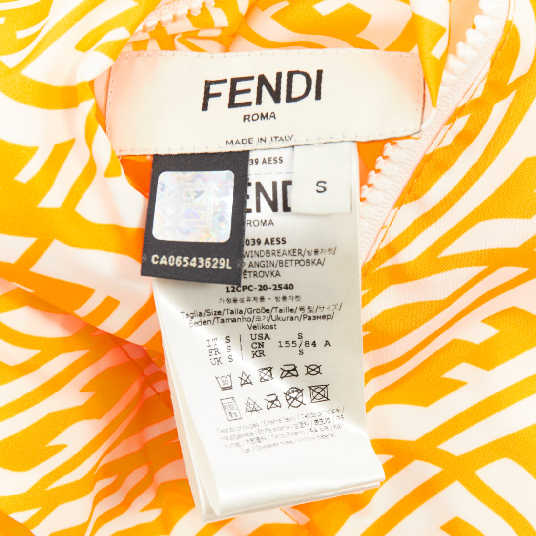 Fendi Yellow Swirl Print Windbreaker - Image 15