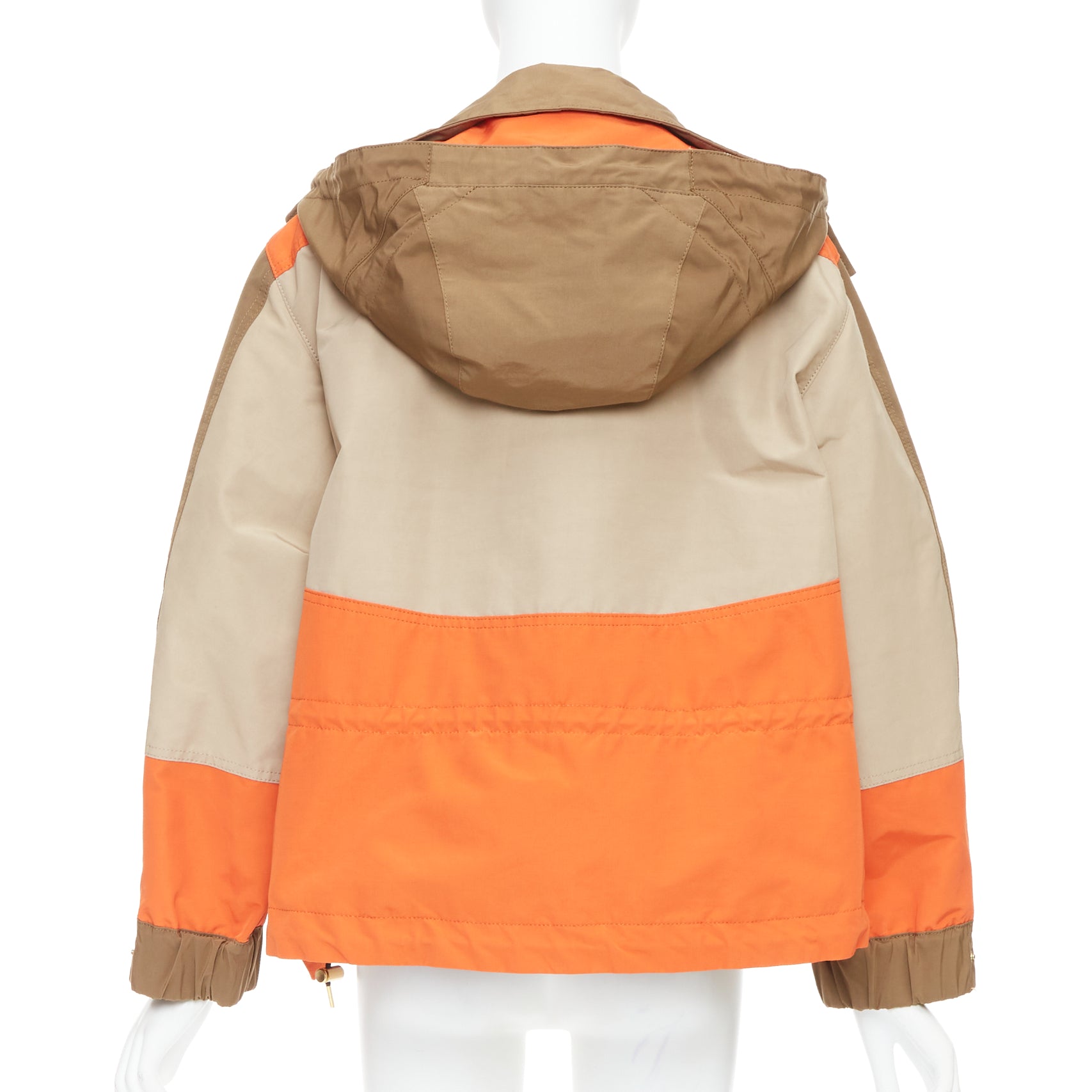 Sacai Khaki Flared Anorak - Side view