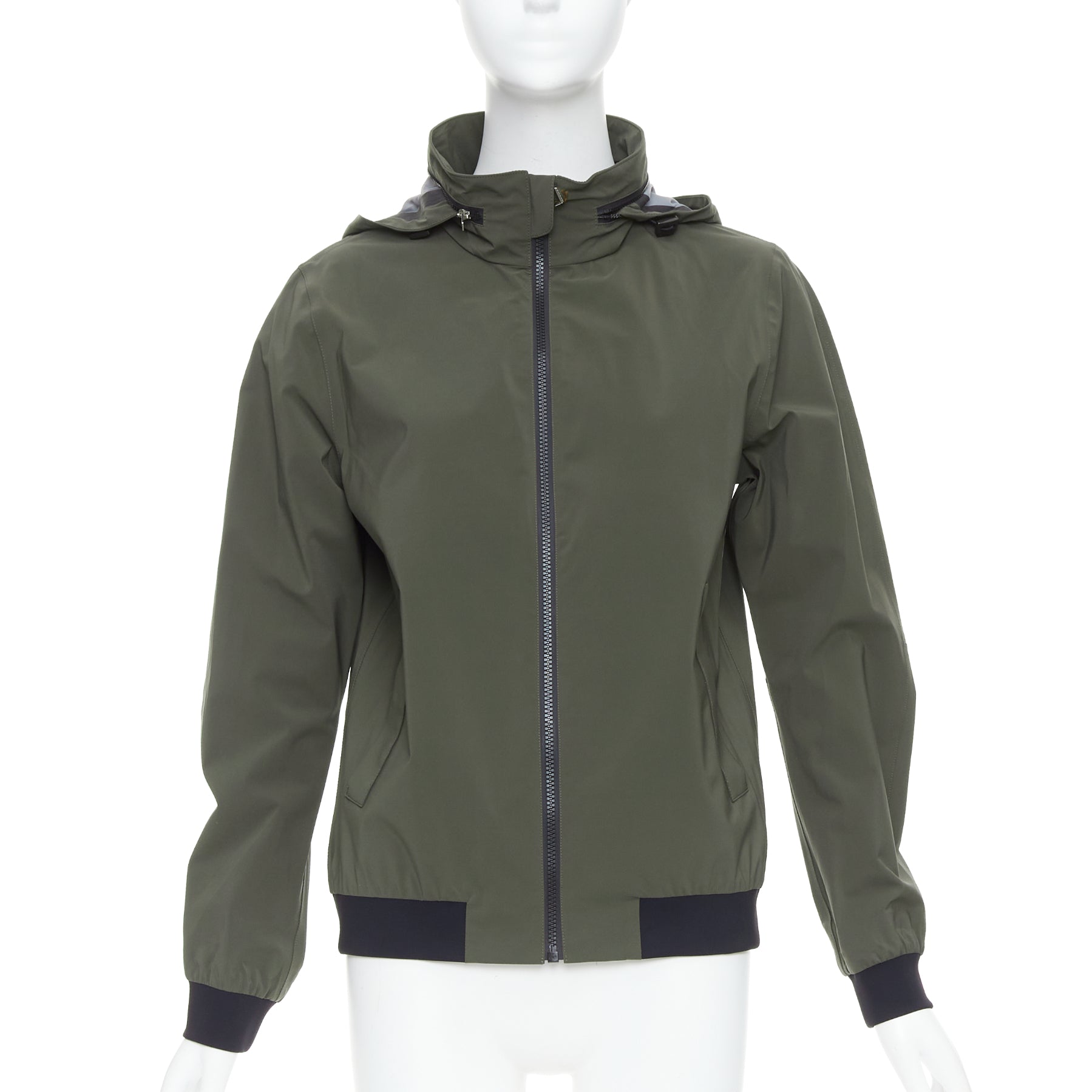 Hermès Khaki Zip Windbreaker