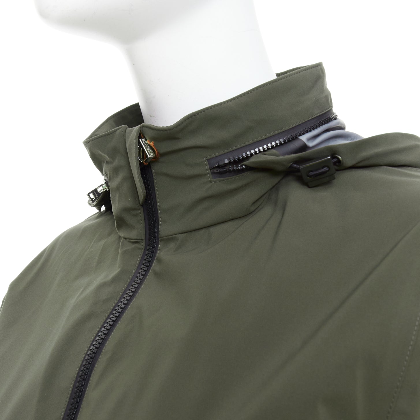 Hermès Khaki Zip Windbreaker - Back view
