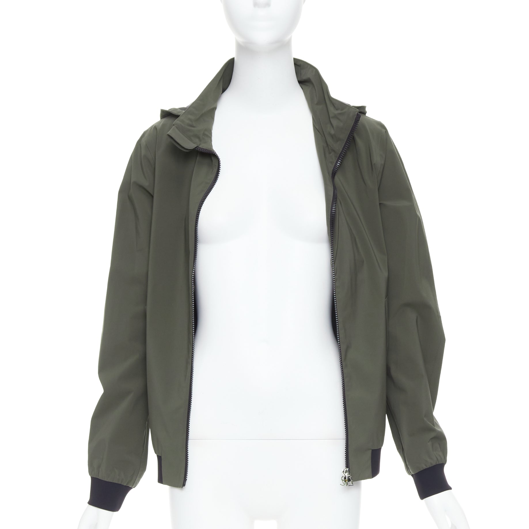 Hermès Khaki Zip Windbreaker - Image 6