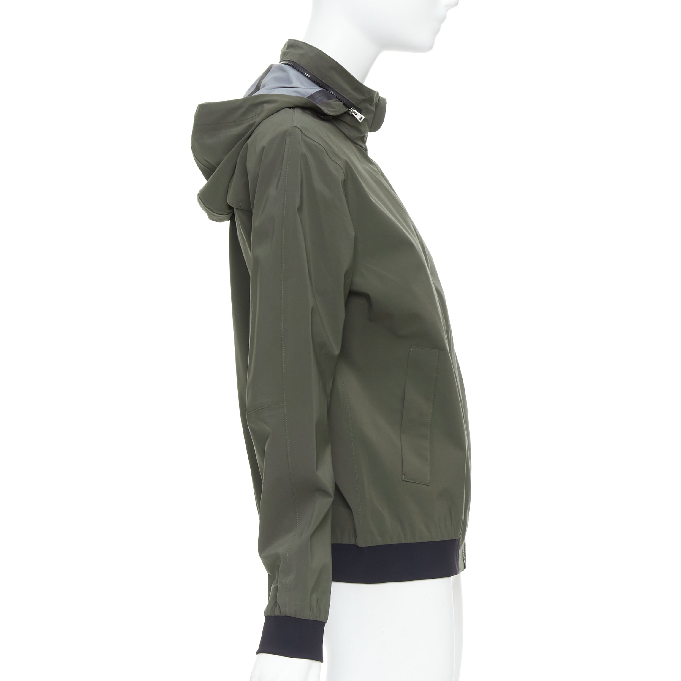 Hermès Khaki Zip Windbreaker - Side view