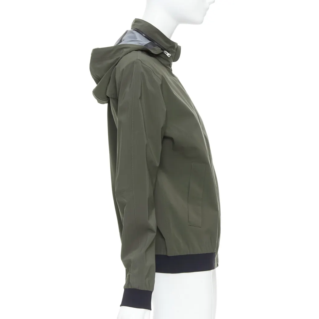 Hermès Khaki Zip Windbreaker Khaki Polyamide Never worn, with tag - Box View