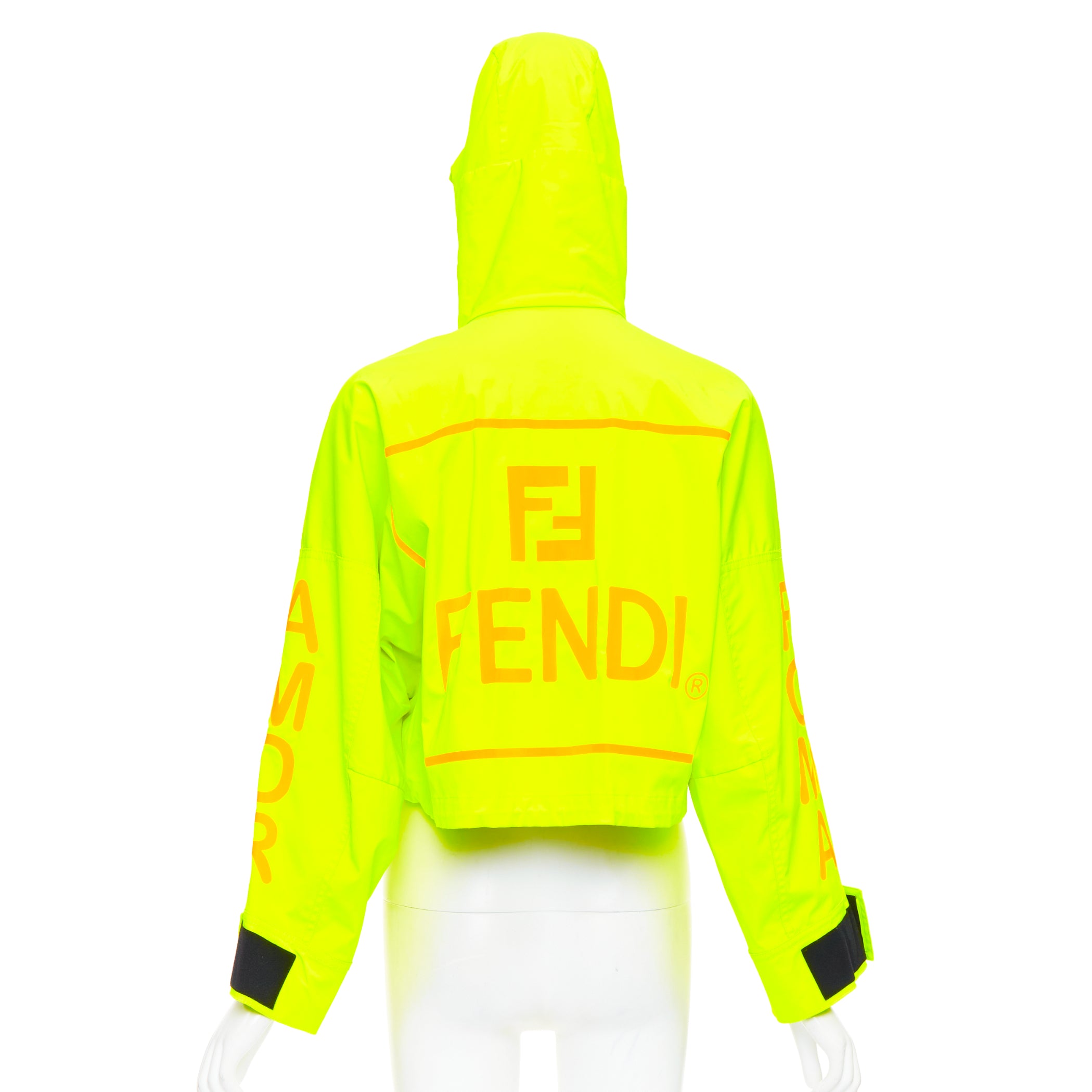 Fendi Yellow Multi-Pocket Anorak