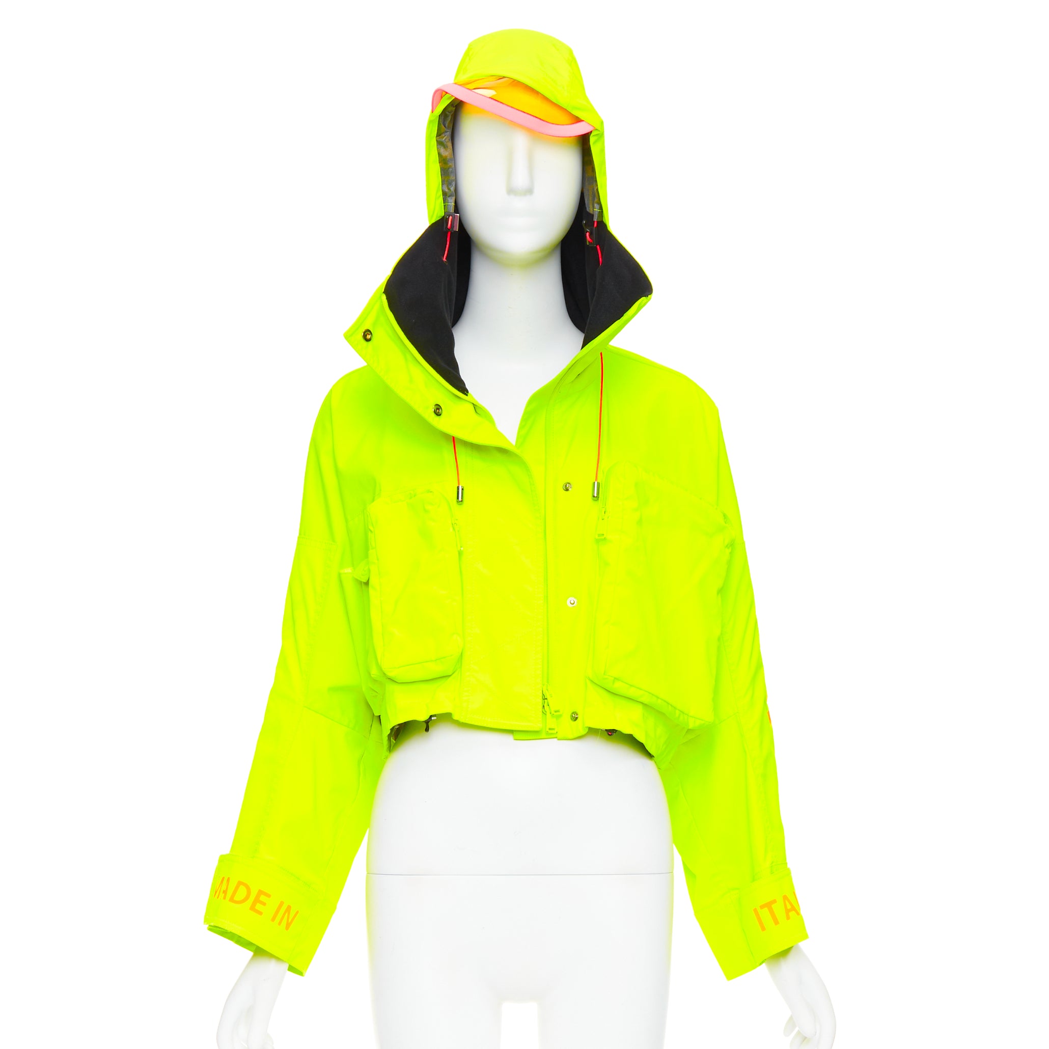 Fendi Yellow Multi-Pocket Anorak - Back view