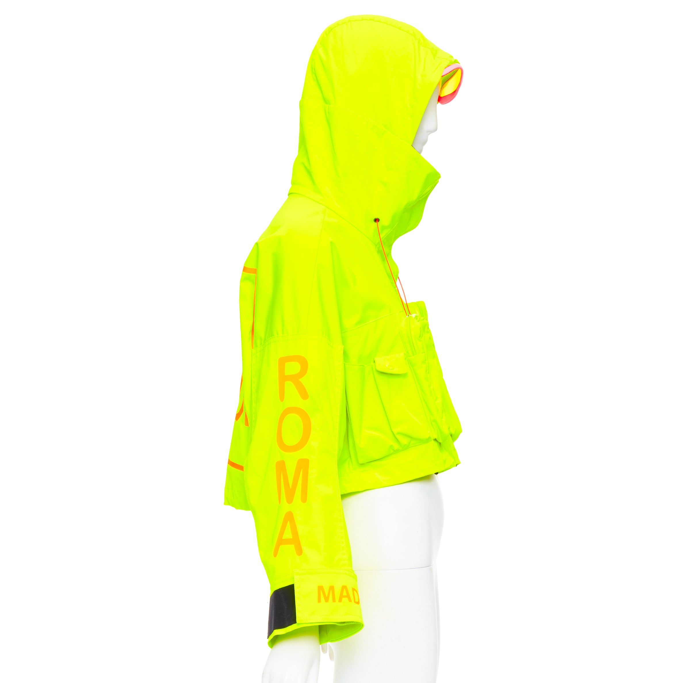 Fendi Yellow Multi-Pocket Anorak - Side view