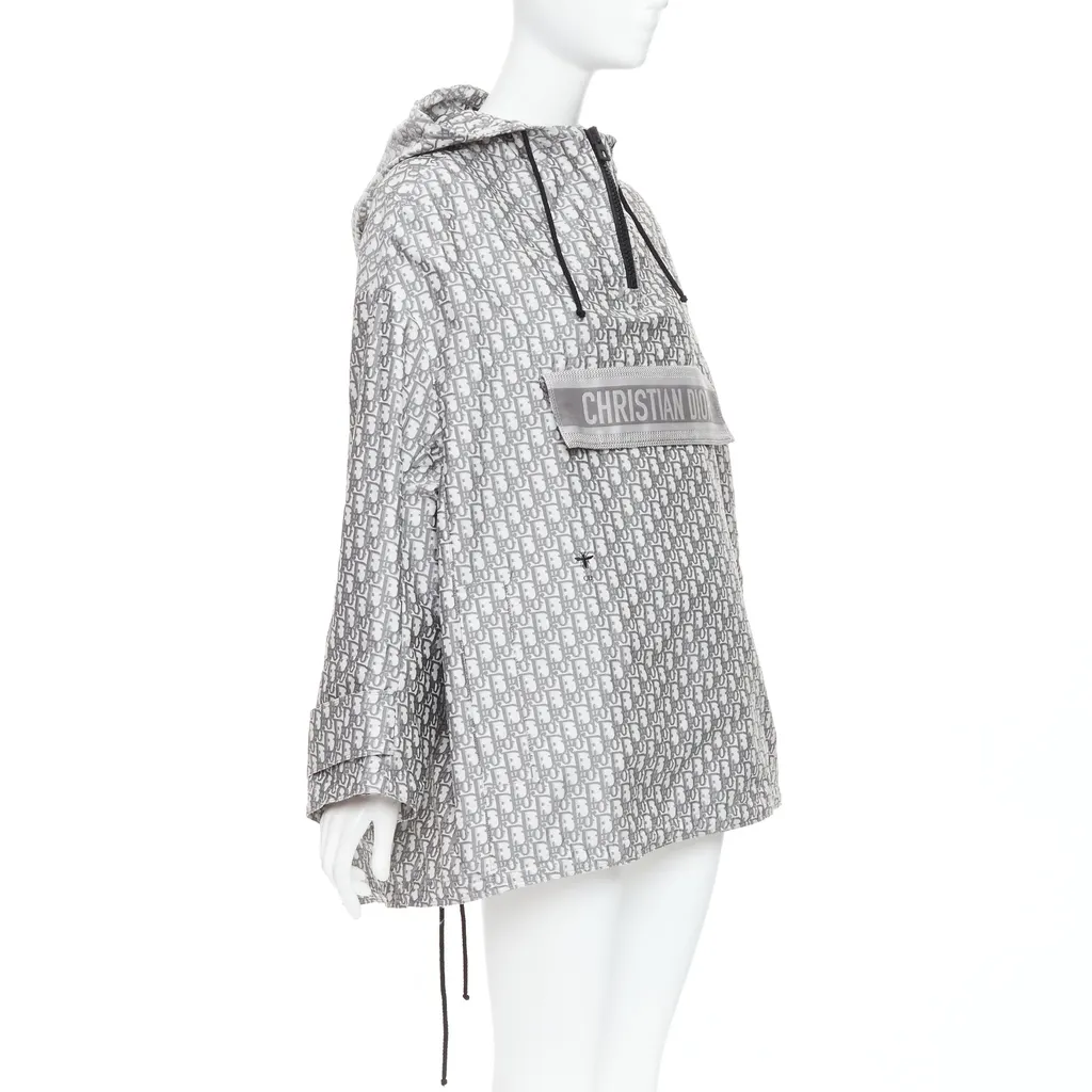 Dior Hooded Anorak Grey Polyester Never worn, with tag - Inside View