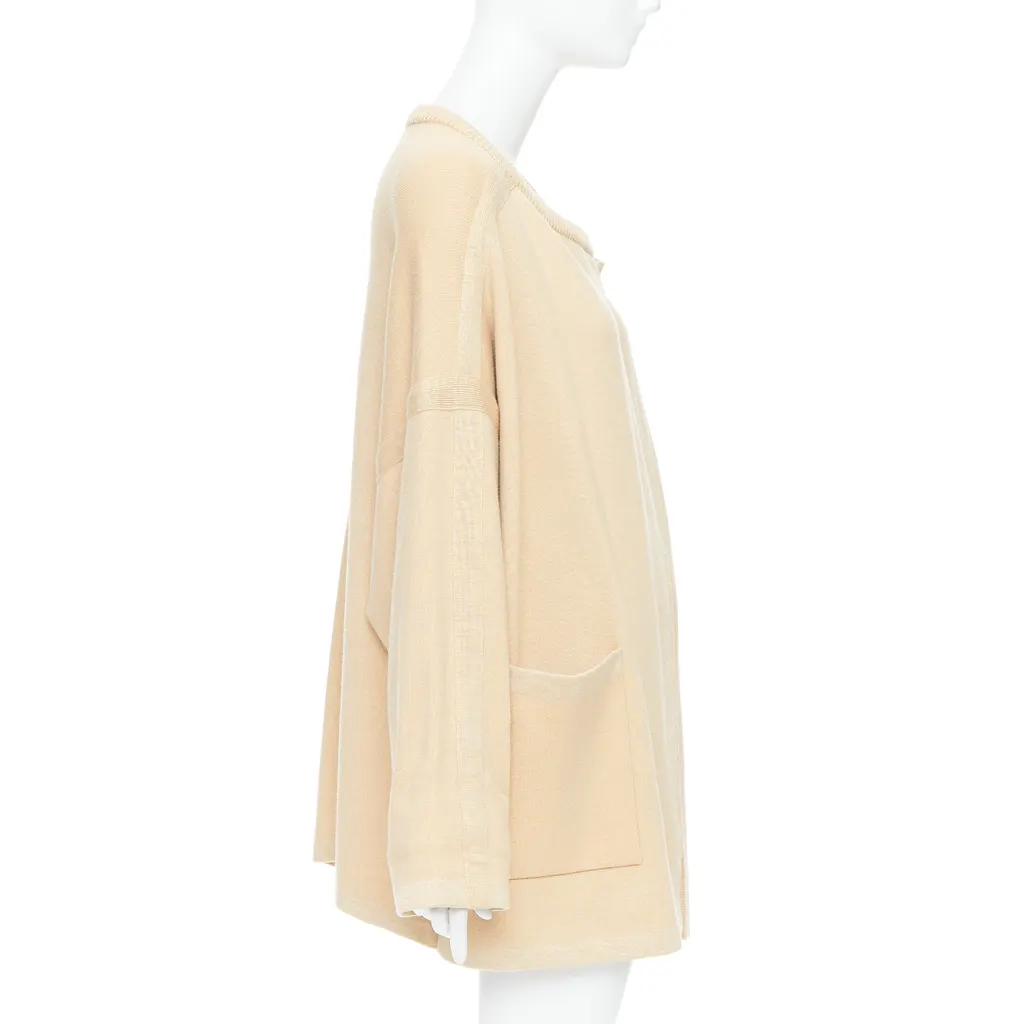 Chloé Embroidered Cardigan Coat Beige Wool Good - Box View