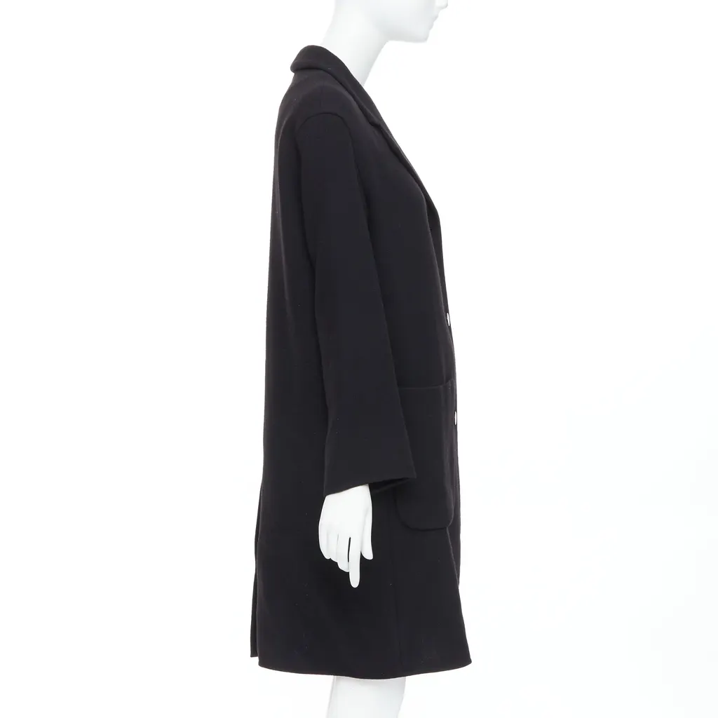 Hermès Black Wool Patch Coat Black Wool Very good - Box View