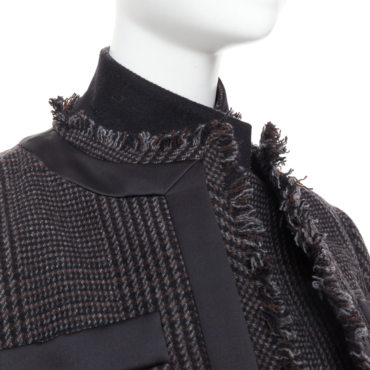 Sacai Grey Tweed Padded Jacket - Detail 2