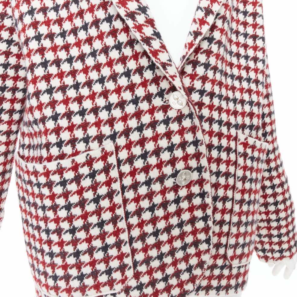 Barrie Burgundy Knit Blazer - Back view