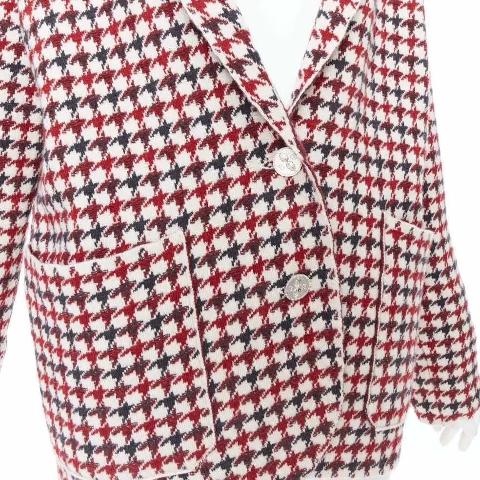 Barrie Burgundy Knit Blazer Burgundy Cashmere Very good - Back View