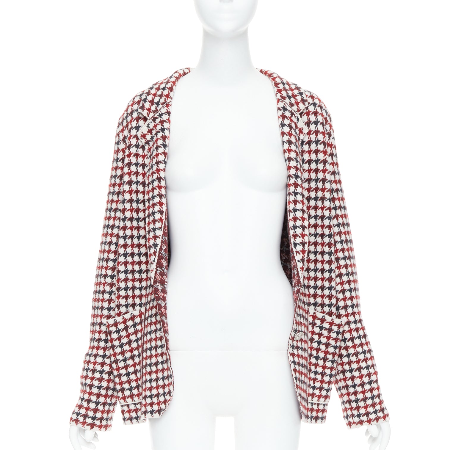 Barrie Burgundy Knit Blazer - Image 6