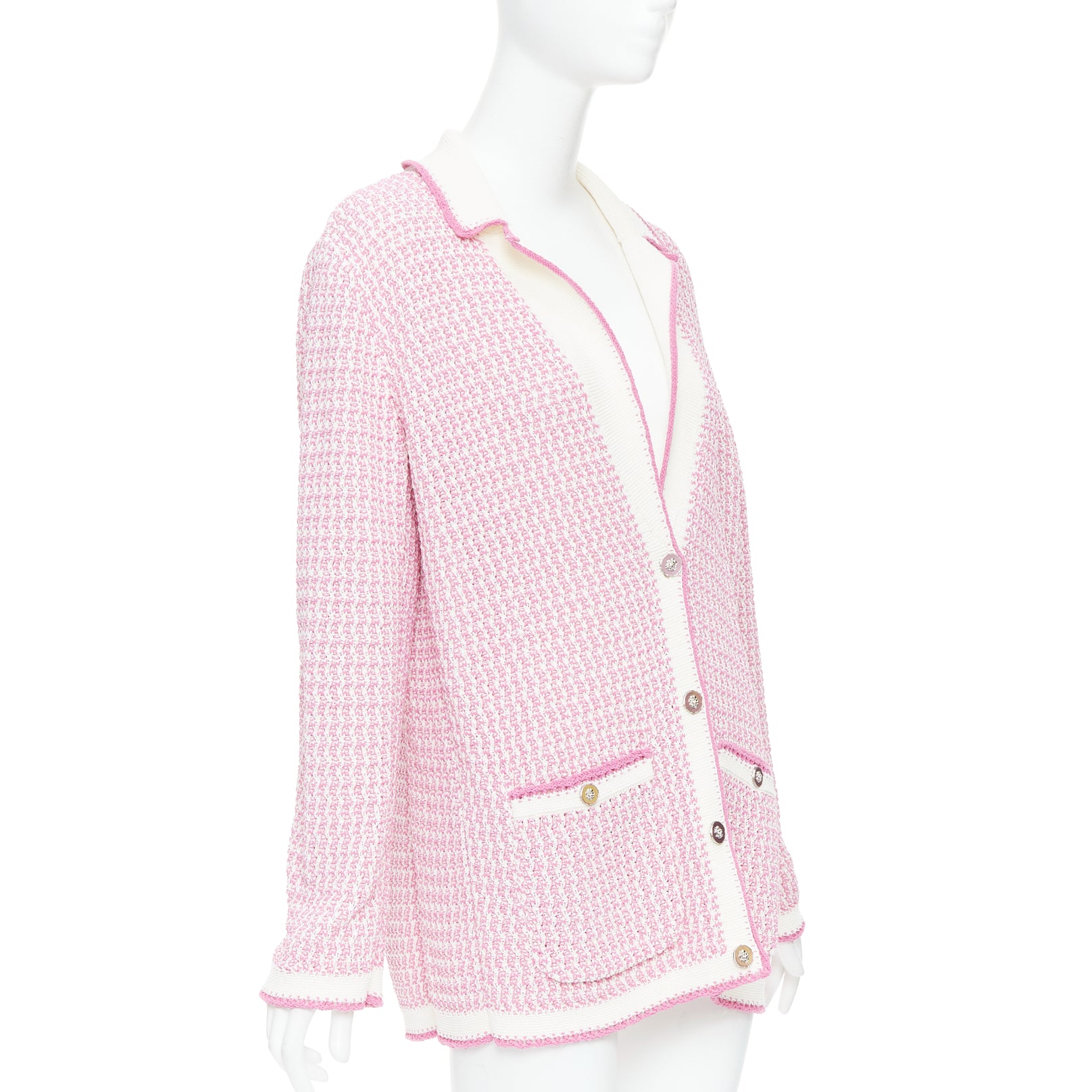 Chanel Metallic Buttons Cardigan - 4
