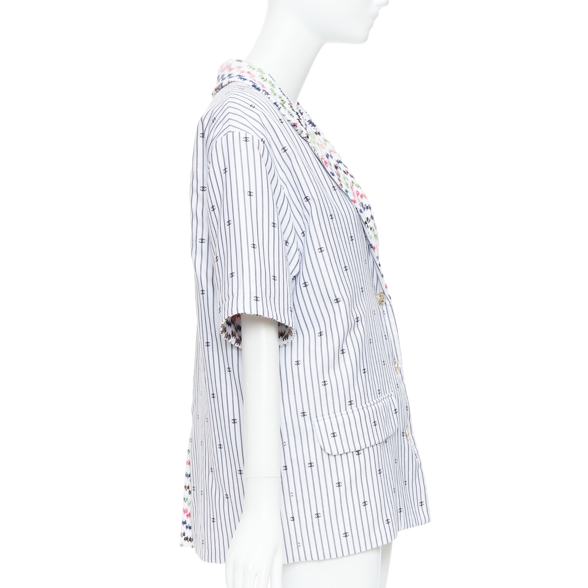 Chanel Multicolor Tweed Jacket - Side view