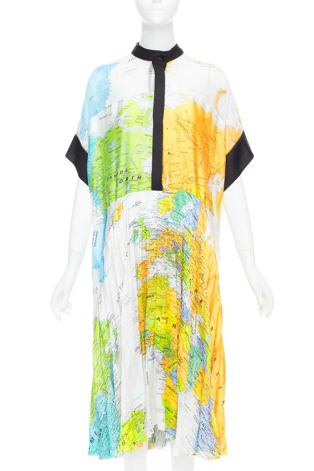 Sacai Map Print Dress White Polyester Very good - Inside View
