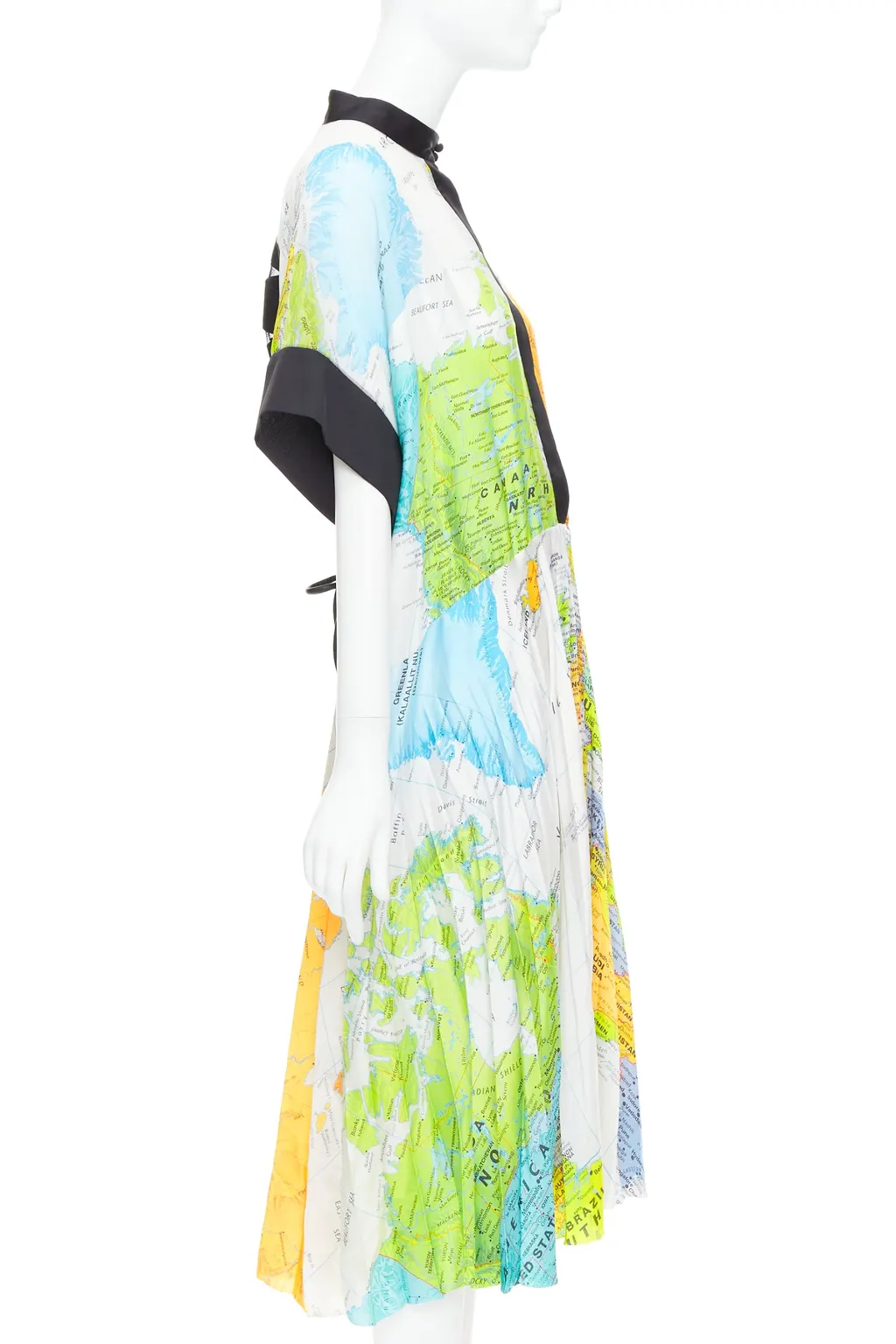 Sacai Map Print Dress White Polyester Very good - Box View