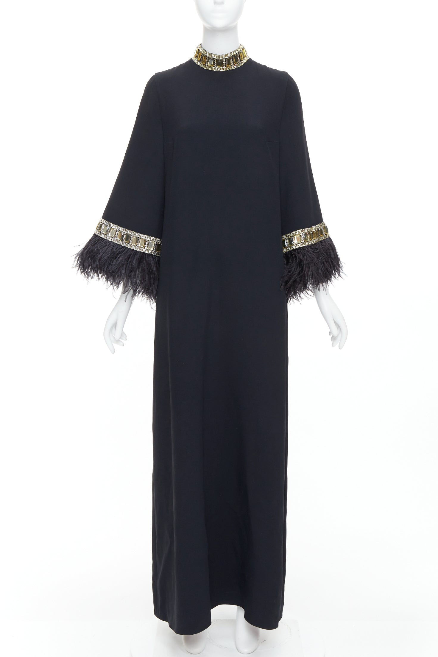 Andrew Gn Feather Beads Dress