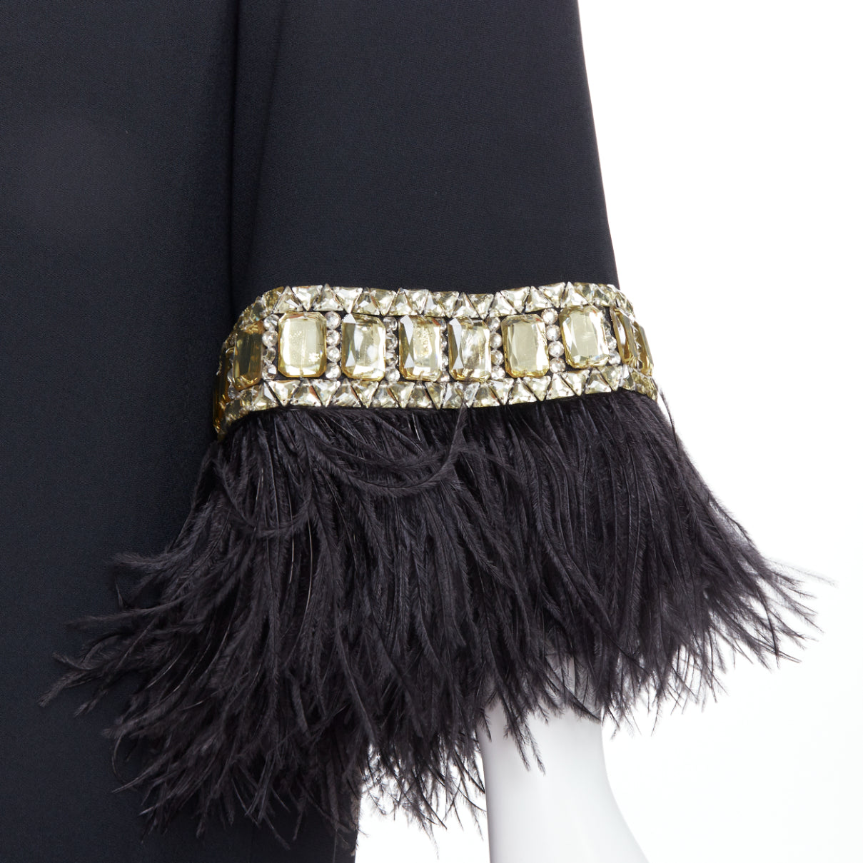 Andrew Gn Feather Beads Dress - Back view