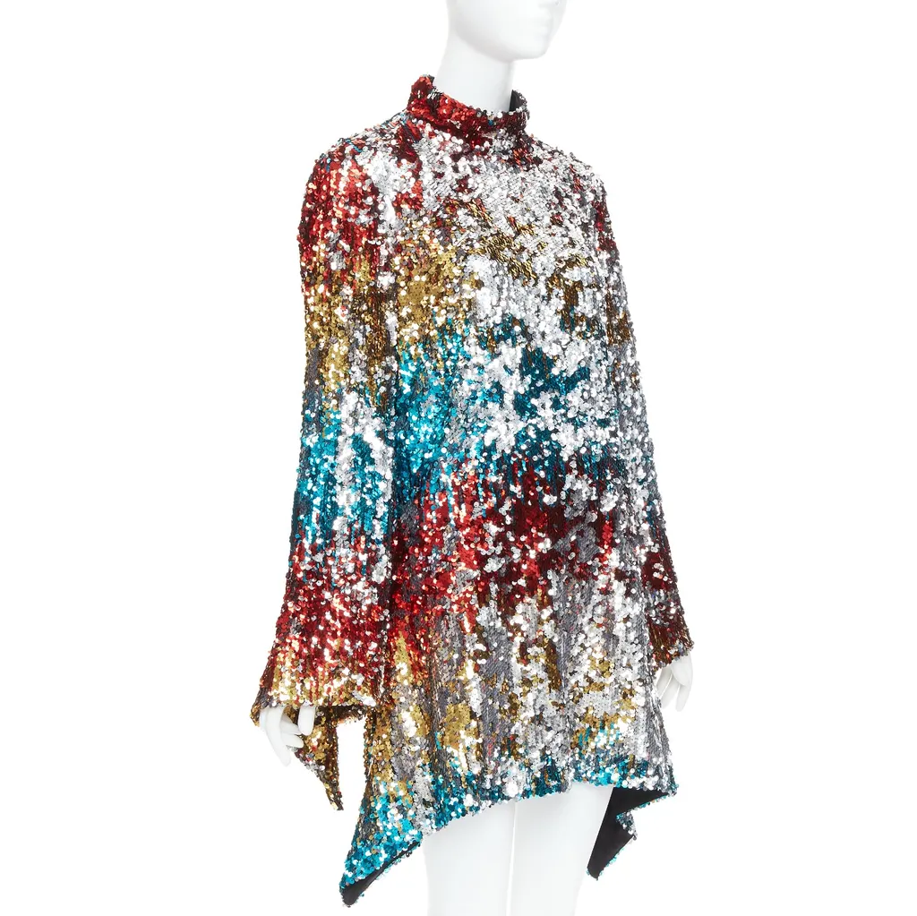 Halpern Flip Sequin Dress MultiColor Polyester Never worn, with tag - Inside View