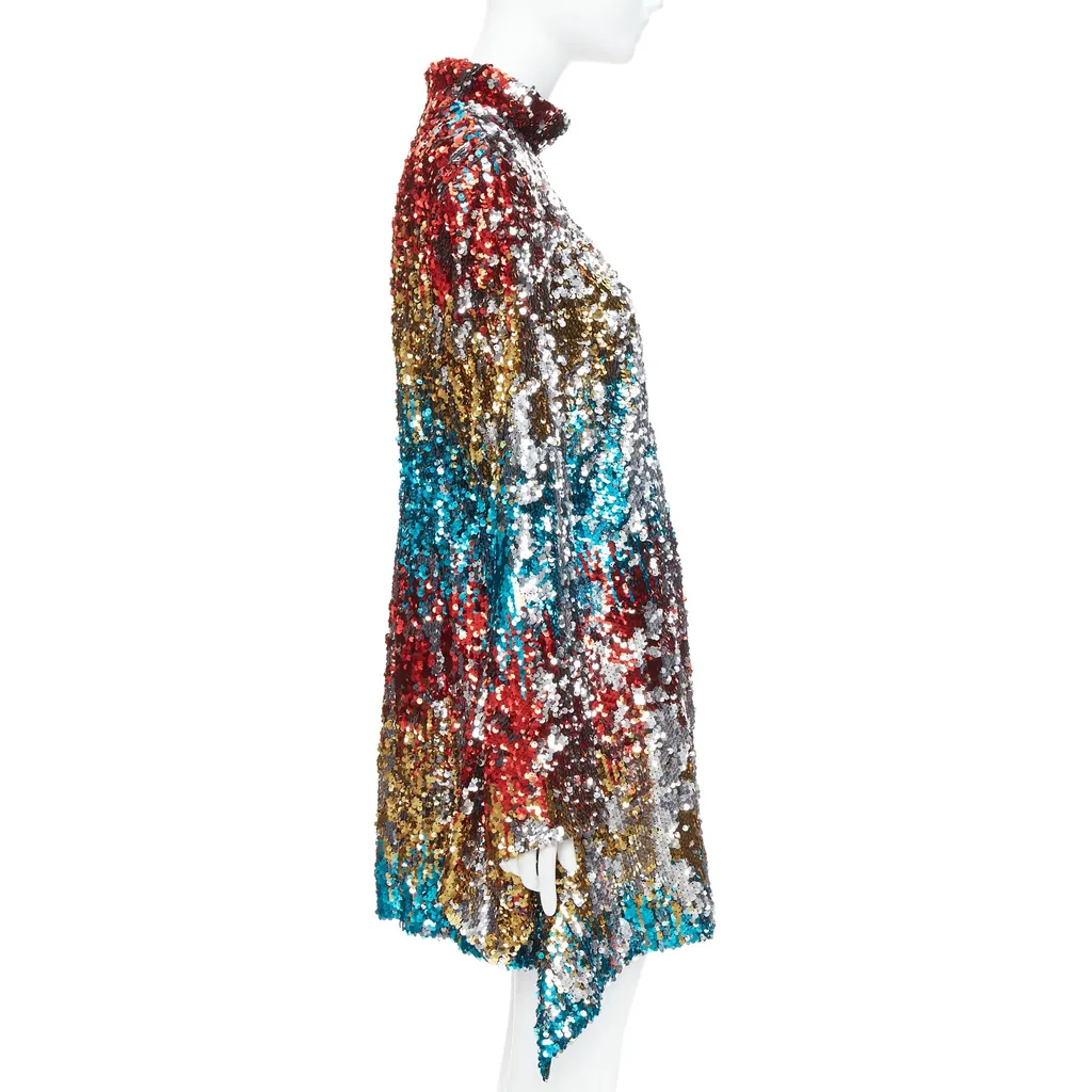 Halpern Flip Sequin Dress MultiColor Polyester Never worn, with tag - Model View