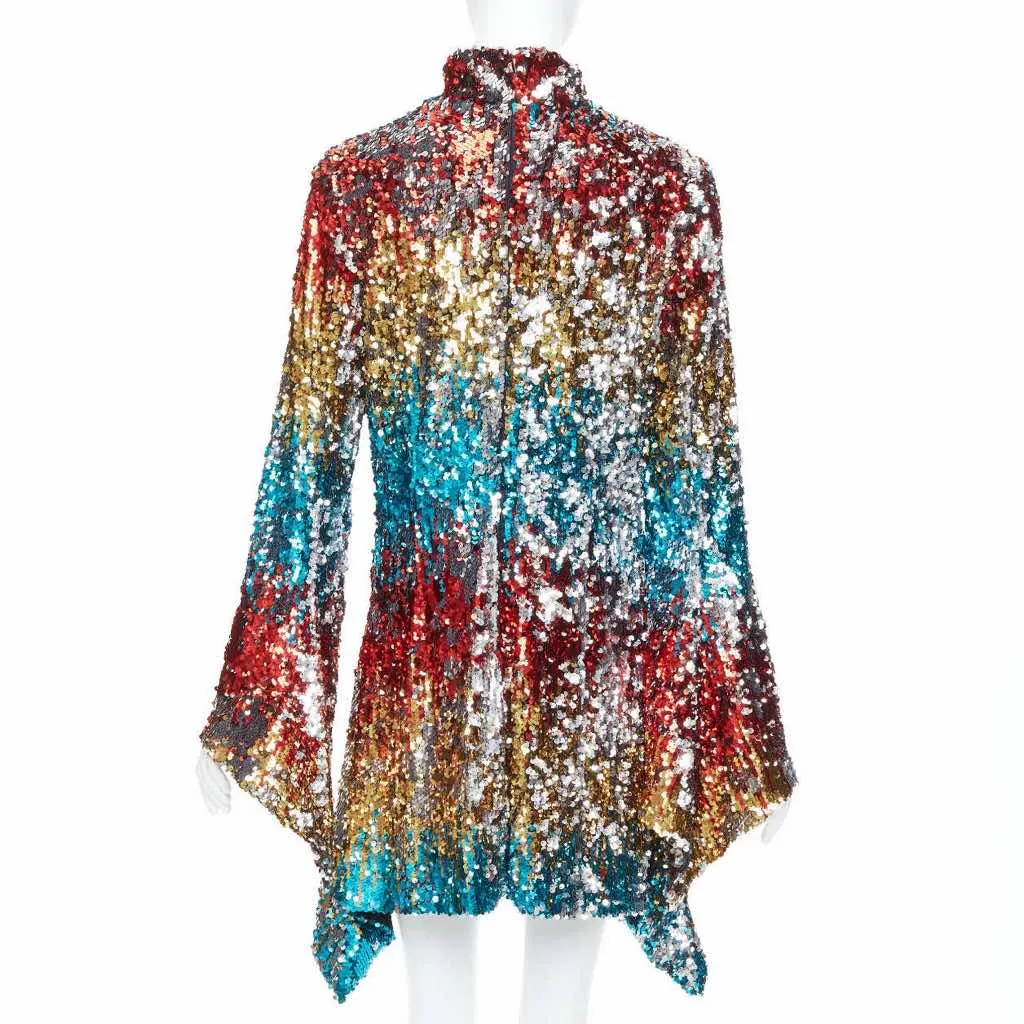 Halpern Flip Sequin Dress MultiColor Polyester Never worn, with tag - Box View