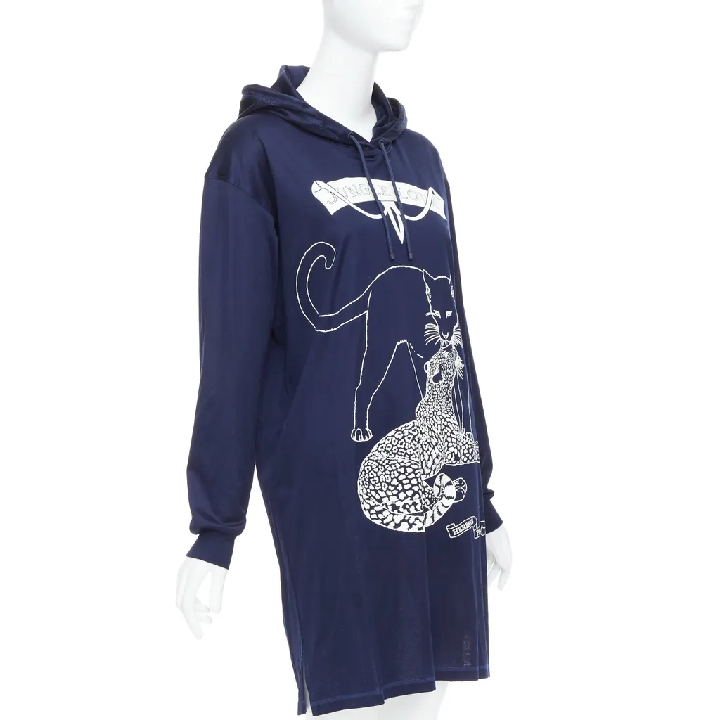 Hermès Jungle Love Dress Navy Cotton Very good - Inside View