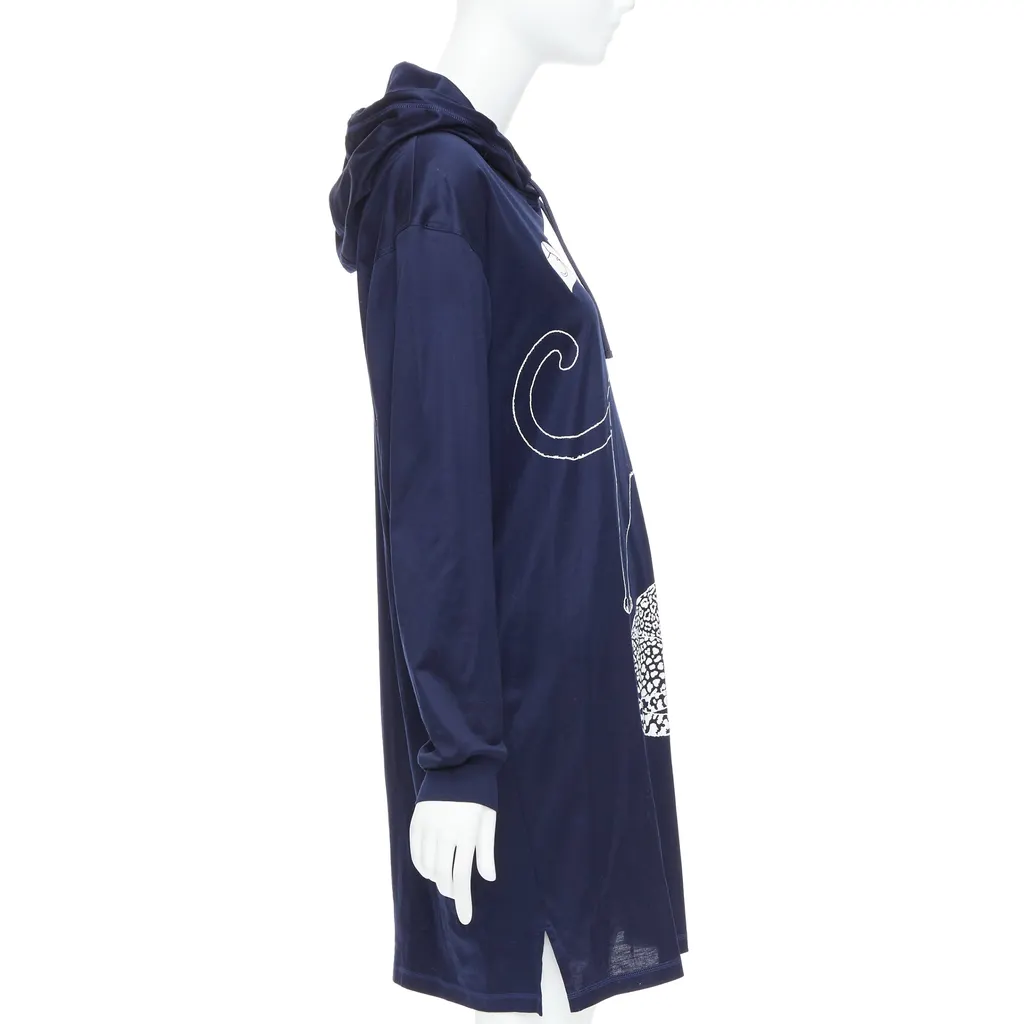 Hermès Jungle Love Dress Navy Cotton Very good - Model View