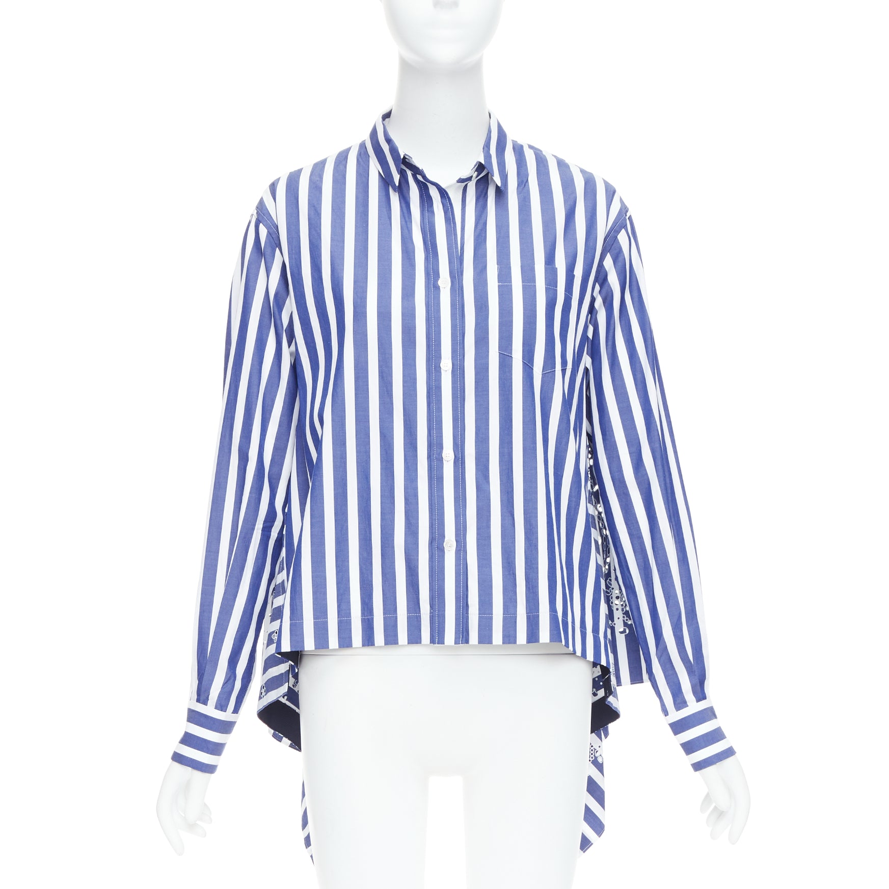 Sacai Striped Back Shirt - Back view