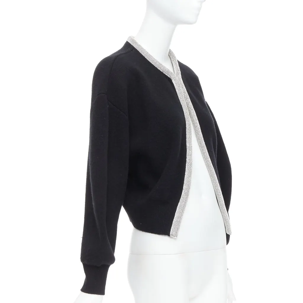 Alexander Wang Crystal Cord Cardigan Black Wool Very good - Inside View
