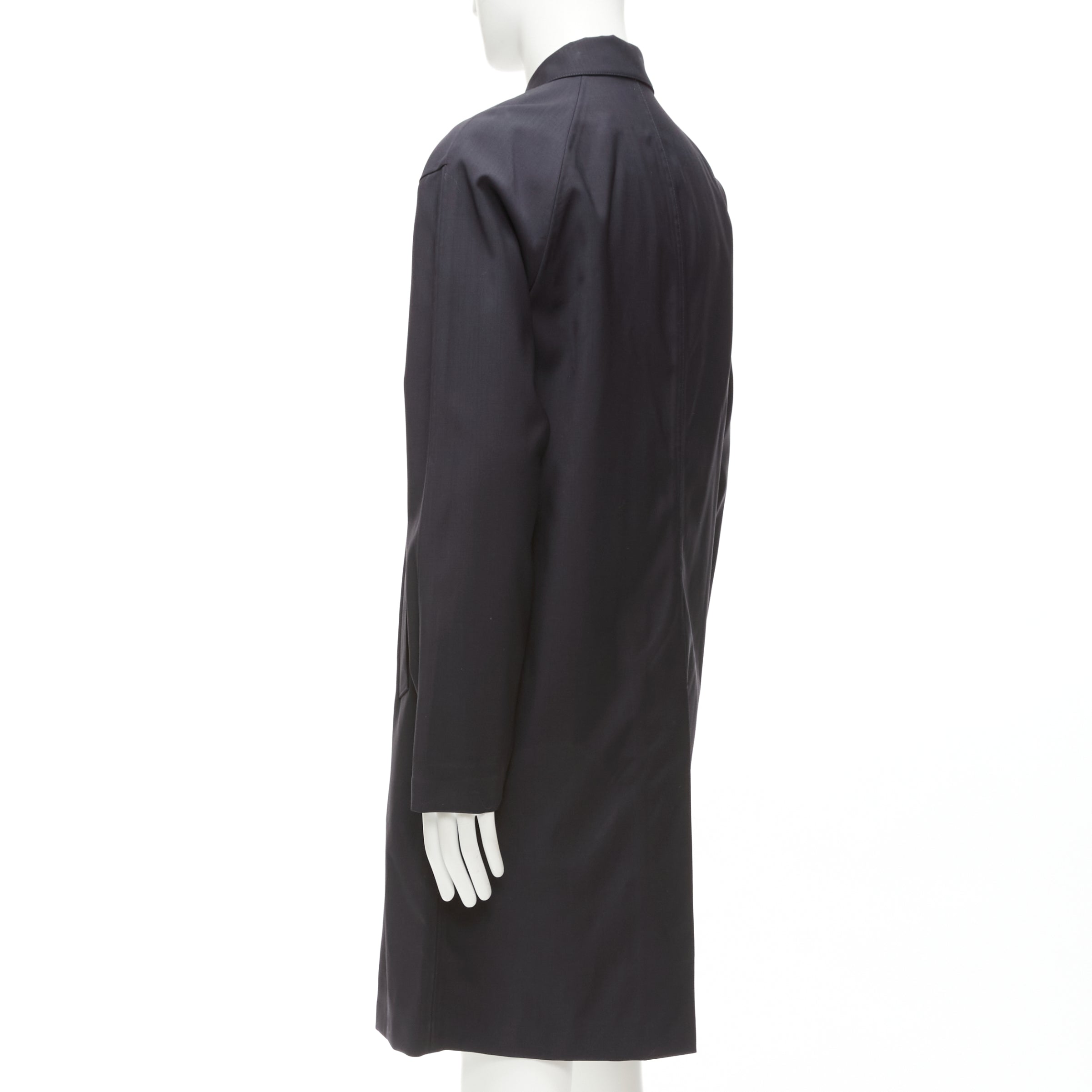 Solid Homme Black Minimal Rain Coat - Detail 2